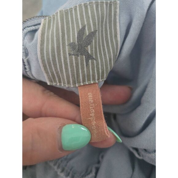 Women's One Teaspoon Mini Romper Jumpsuit Denim Chambray Light Wash Blue  Cotton - Picture 6 of 8